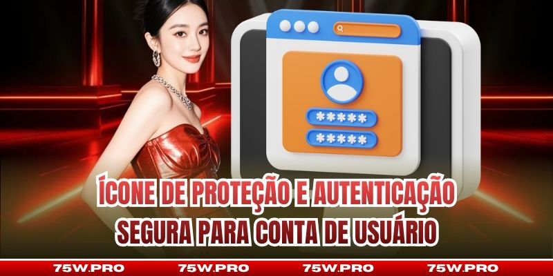 Ícone de proteção e autenticação segura para conta de usuário